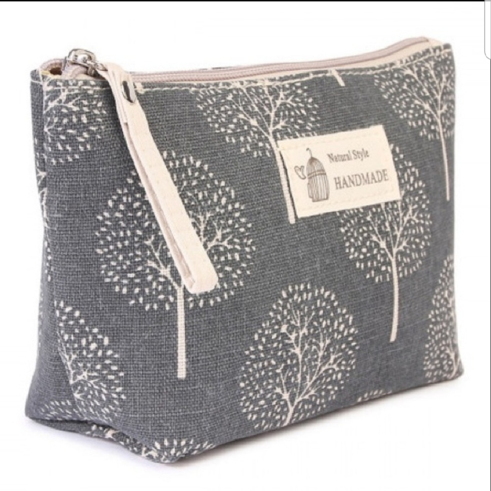 Handmade Boho Tree Print Cosmetic Bag